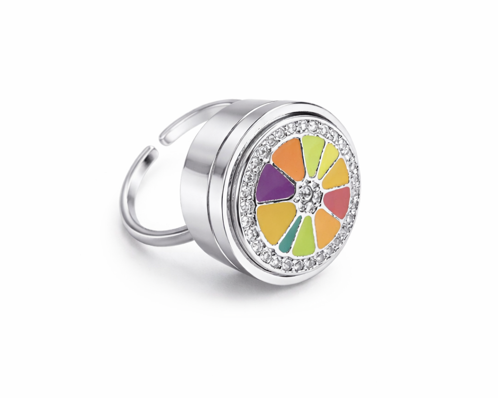 Capri Lip Balm Ring in Stainless Steel