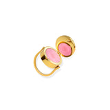 Rose Lip Balm Ring in 14K Gold