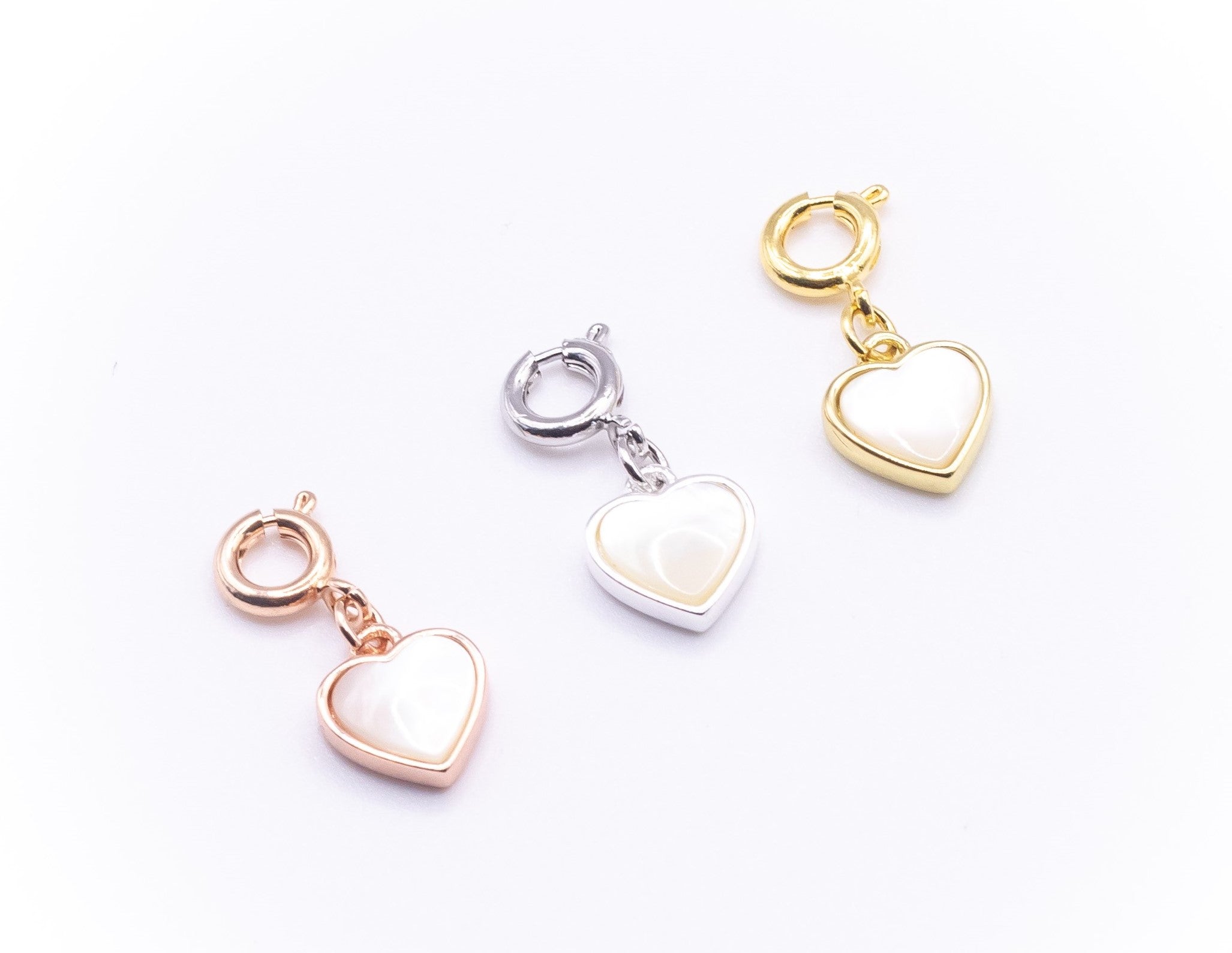 Pearl Heart Charm in 14K Gold - getbalmy