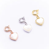 Pearl Heart Charm in Rose Gold