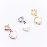Pearl Heart Charm in Rose Gold - getbalmy