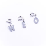 Letter Charms in White Gold - getbalmy