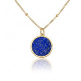Lapis Lazuli Lip Balm Necklace in 14K Gold