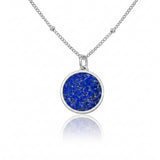 Lapis Lazuli Lip Balm Necklace in Stainless Steel