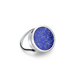 Lapis Lazuli Lip Balm Ring in Stainless Steel