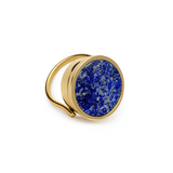 Lapis Lazuli Lip Balm Ring in 14K Gold