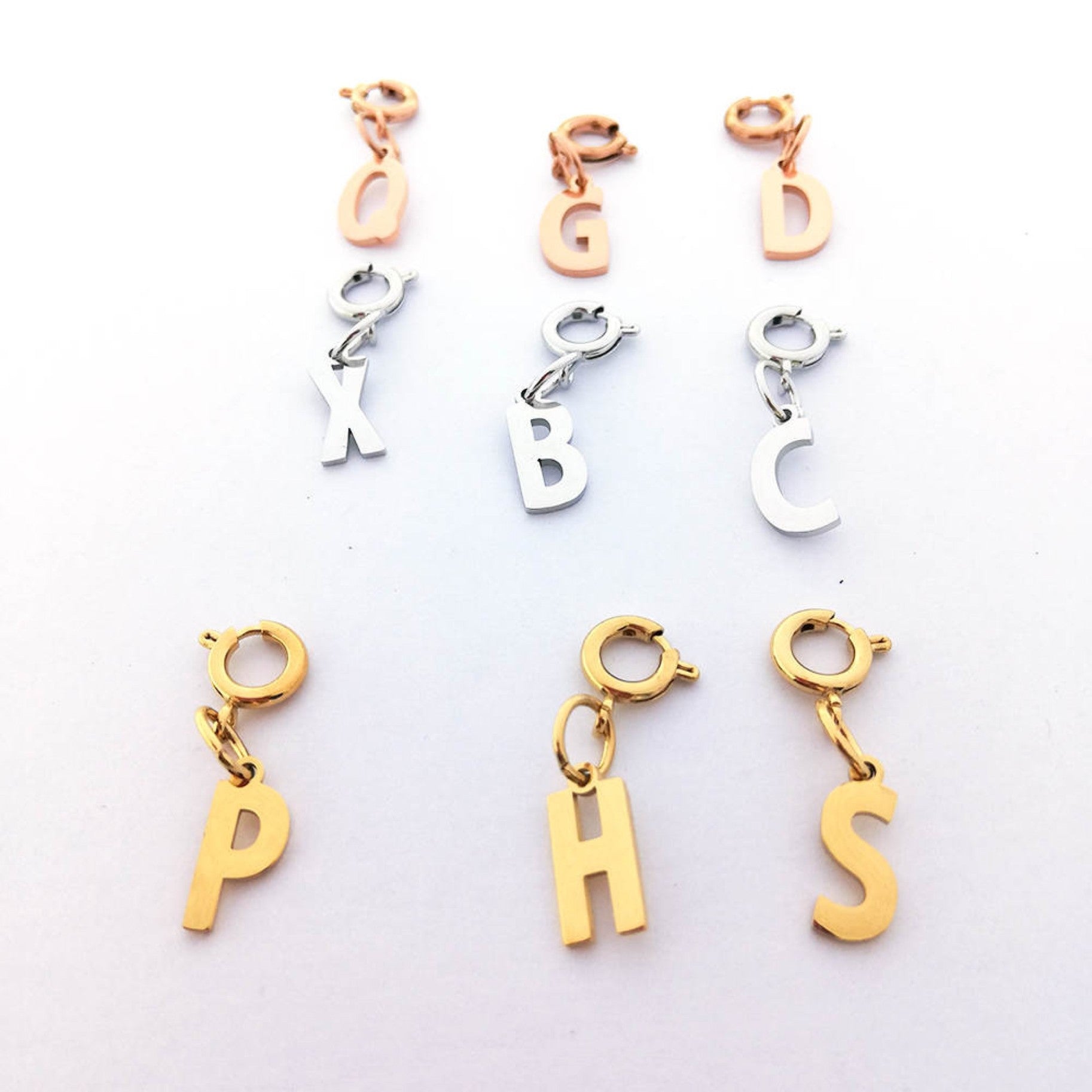 Letter Charms in Rose Gold - getbalmy