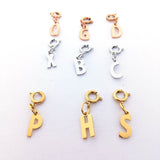 Letter Charms in White Gold
