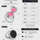 Black Onyx Lip Balm Ring in Stainless Steel