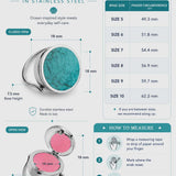 CMA Turquoise Lip Balm Ring in Stainless Steel