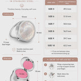 Pearl Lip Balm Ring in Stainless Steel