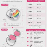 Pride Lip Balm Ring in Stainless Steel