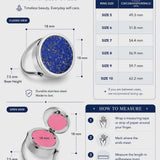 Lapis Lazuli Lip Balm Ring in Stainless Steel