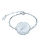 Mini Mother of Pearl Lip Balm Bracelet in White Gold - getbalmy