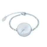 Mini Mother of Pearl Lip Balm Bracelet in White Gold - getbalmy