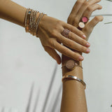 Mini Boho Lip Balm Bracelet in White Gold