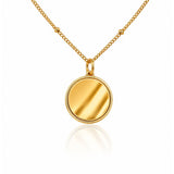 Mirror Lip Balm Necklace in 14K Gold