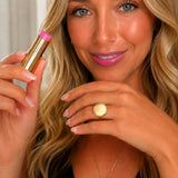 Mirror Lip Balm Ring in 14K Gold