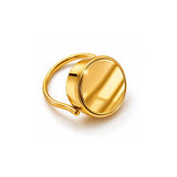 Mirror Lip Balm Ring in 14K Gold