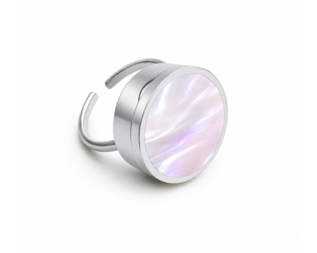 Elle Lip Balm Ring in Stainless Steel
