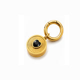 Black Heart Lip Balm Charm in 14K Gold