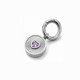 Pink Heart Lip Balm Charm in Stainless Steel