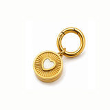 Pearl Heart Lip Balm Charm in 14K Gold