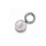 Pearl Lip Balm Charm in Stainless Steel