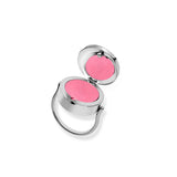 Pearl Lip Balm Ring in Stainless Steel