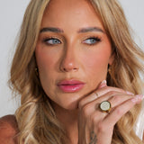 Bling Lip Balm Ring in 14K Gold