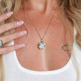 Evil Eye Lip Balm Ring in 14K Gold