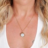 Pearl Lip Balm Necklace in 14K Gold