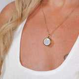 Pearl Lip Balm Necklace in 14K Gold