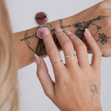 Paris Mini Lip Balm Bracelet in White Gold