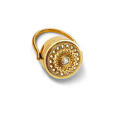Paris Lip Balm Ring in 14K Gold