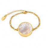 Mother of Pearl Mini Lip Balm Bracelet in 14K Gold