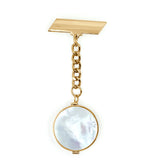 Mother of Pearl Lip Balm Fob in 14K Gold - getbalmy
