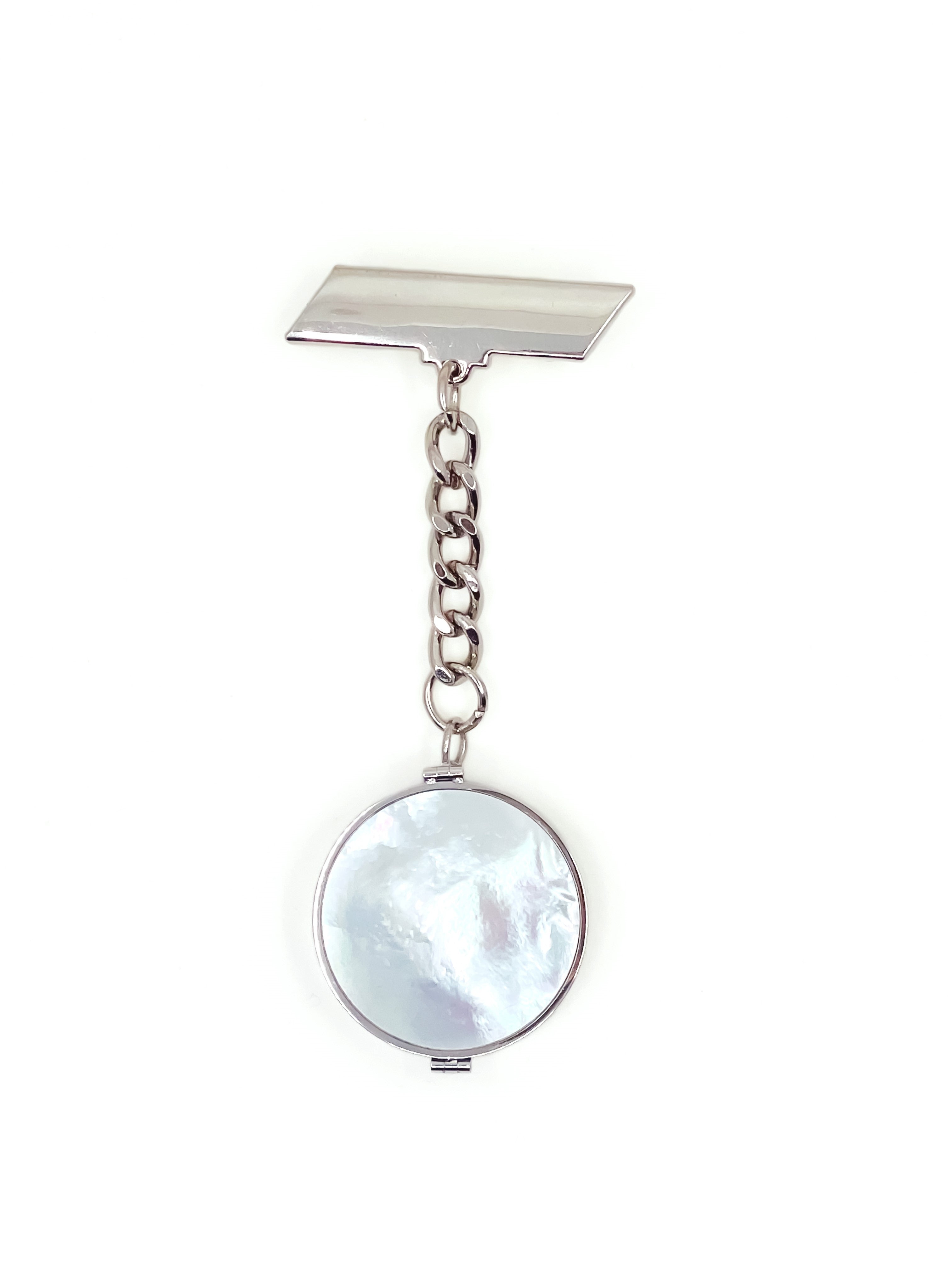 Mother of Pearl Lip Balm Fob in White Gold - getbalmy