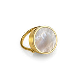 Pearl Lip Balm Ring in 14K Gold
