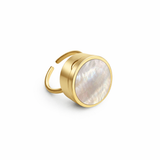 Pearl Lip Balm Ring in 14K Gold