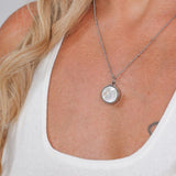 Pearl Lip Balm Necklace in Stainless Steel