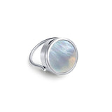 Pearl Lip Balm Ring in Stainless Steel