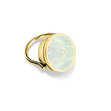 Pearl Lip Balm Ring in 14K Gold