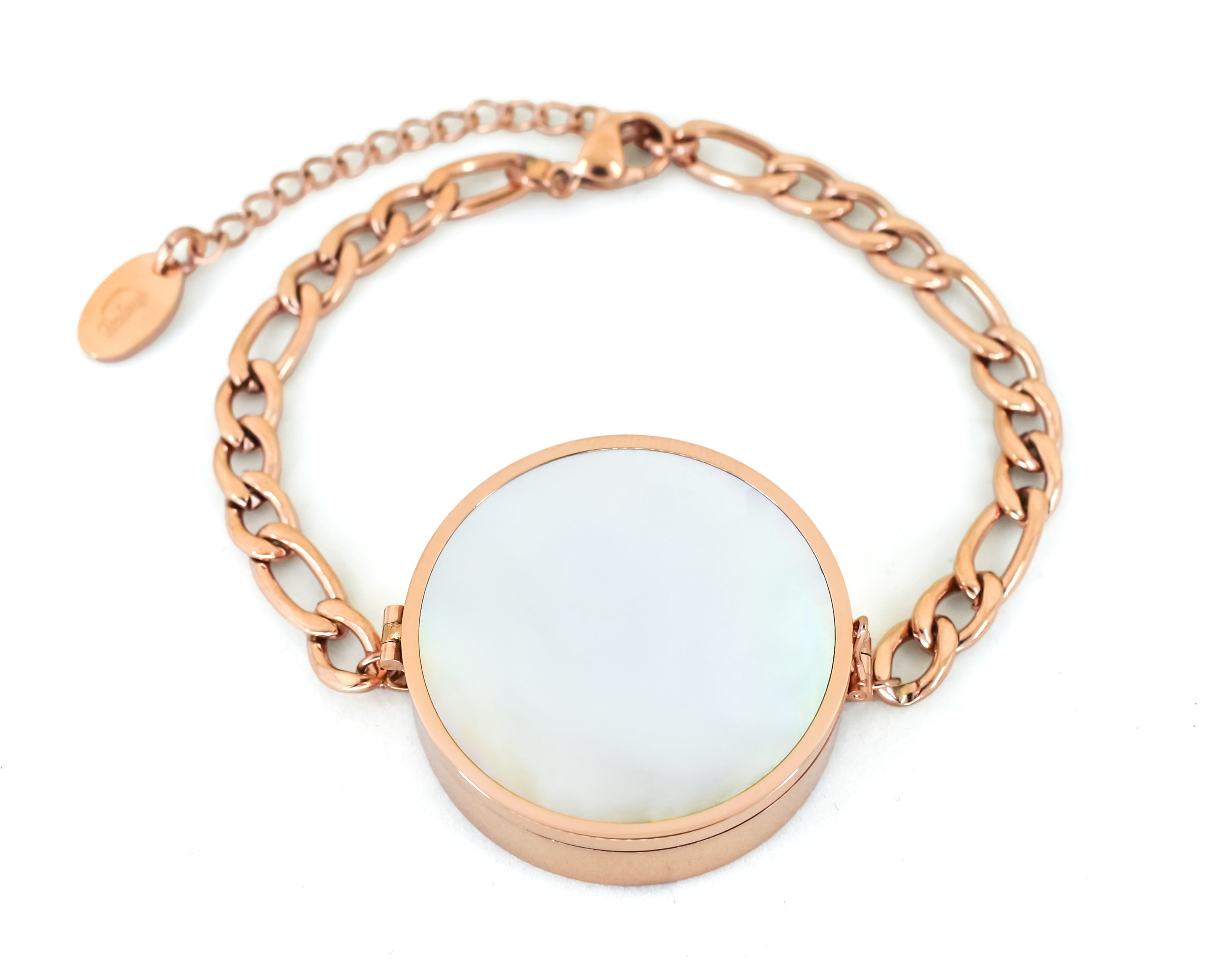 Mother of Pearl Lip Balm Bracelet in Rose Gold - getbalmy