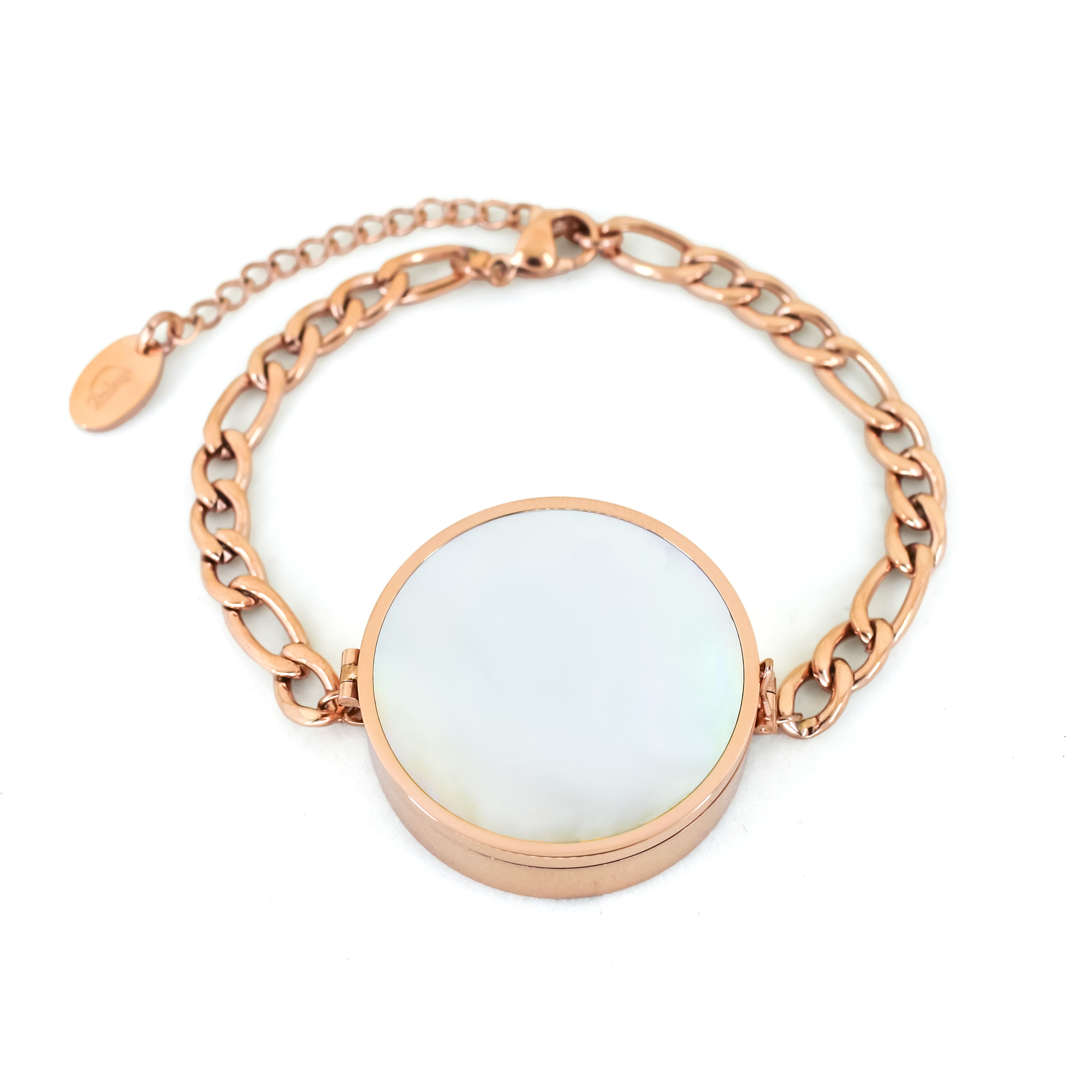 Mother of Pearl Lip Balm Bracelet in Rose Gold - getbalmy