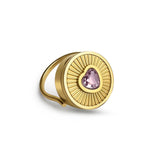 Pink Heart Lip Balm Ring in 14K Gold