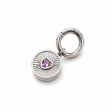 Pink Heart Lip Balm Charm in Stainless Steel