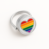 Pride Lip Balm Ring in Stainless Steel