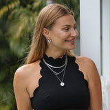 Lacey Puffy Heart Earrings in Stainless Steel