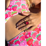 Scarlett Lip Balm Ring in 14K Gold